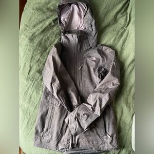 The North Face Gray and Lilac Three in One Winter Coat